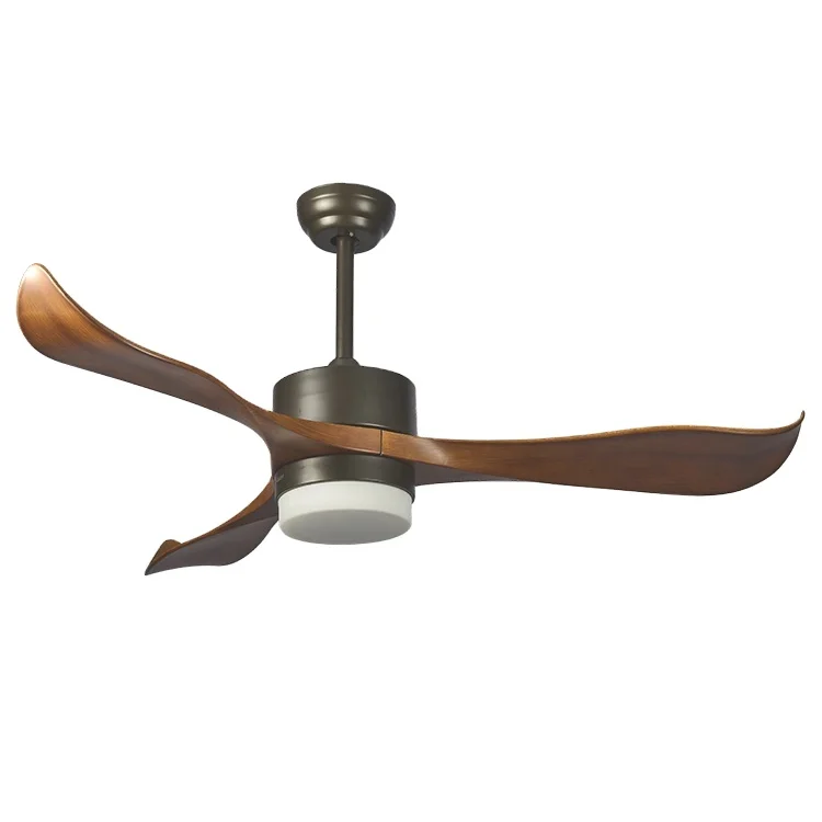Coffee Color Hot Selling DC motor 52 inch LED Lighting Ceiling Fan Light