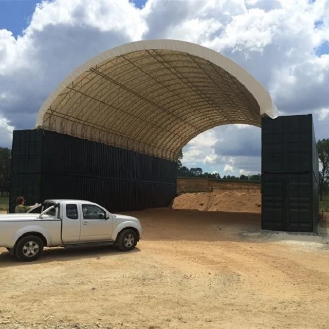 Gs Shipping Container Shelter Cover Large Industrial Double Truss Dome