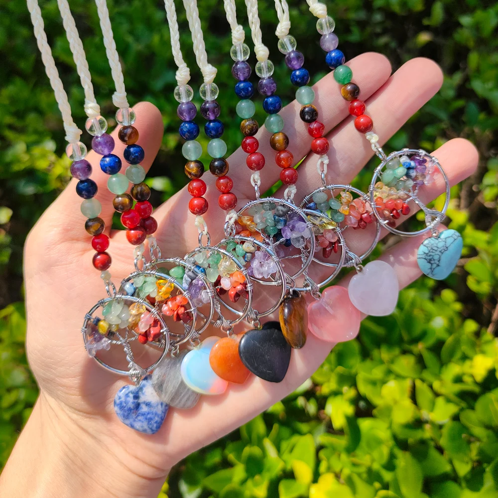 Chakra and 2024 tree of life mirror necklace kit