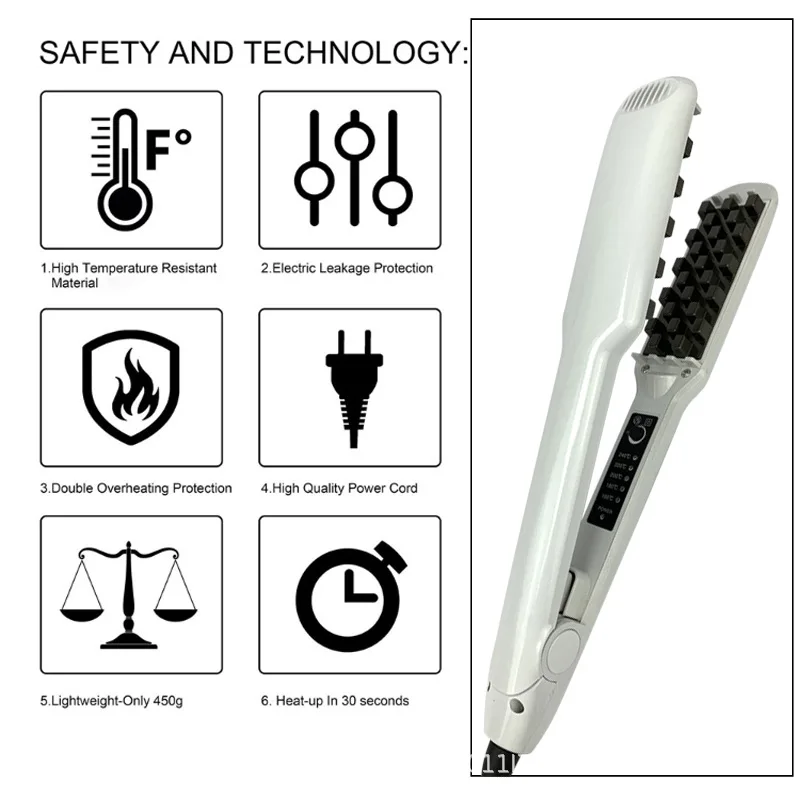 Five-speed Temperature Control Hair Fluffy Hair Straightener Corn Square  With Teeth Curling Iron - Buy Fluffy Hair Straightener,Corn Square With  Teeth Curling Iron,Five-speed Temperature Control Curling Iron Product on  