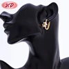 Economic New Arrival Gold-Plated Snowflake Cubic Zirconia Huggie Earrings