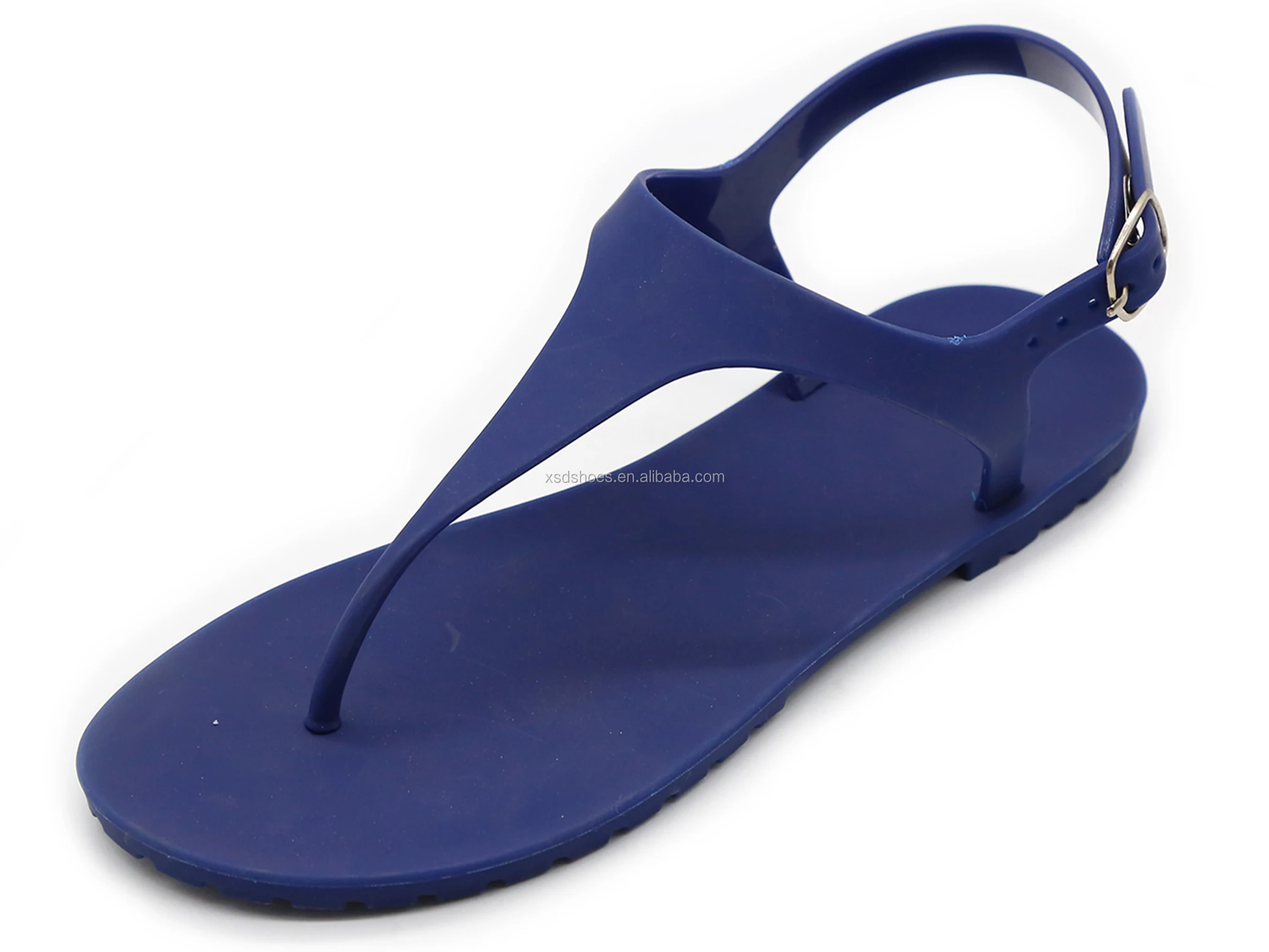 最新果冻鞋彩色pvc闪光人字拖女士凉鞋扣带女凉鞋