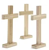 Juvale Unfinished Wood Home Decor Standing Table Cross