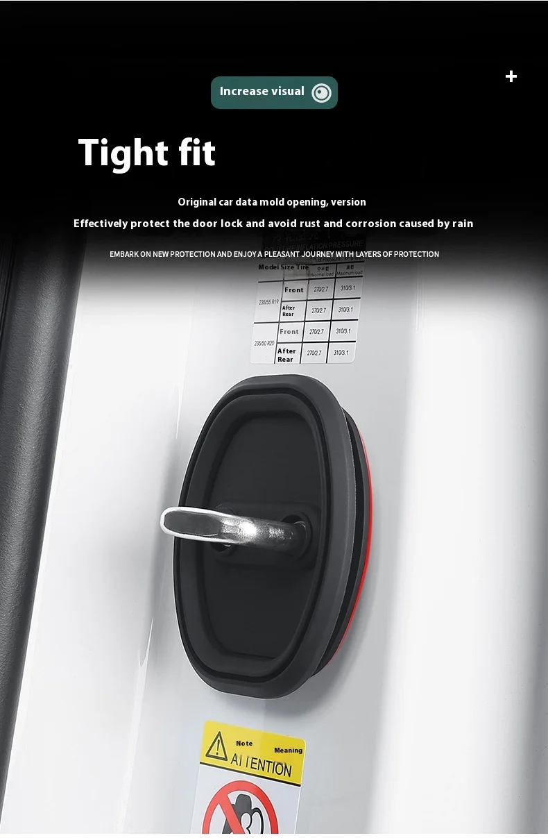 Door Latch Protector Universal Thickened Anti-Collision Door Lock Sticker Protective Car Door Shock Absorber Cushion Pad