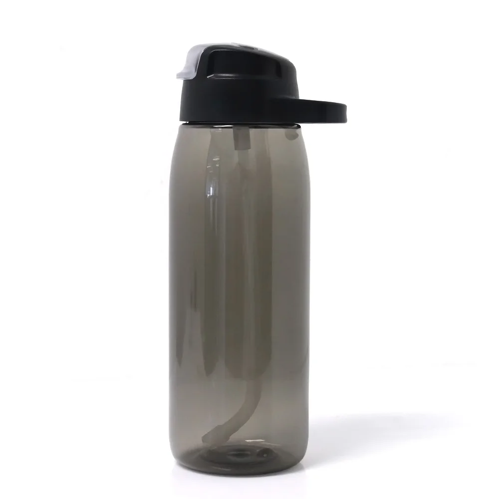 Sport bottle tritan, unique water bottle with straw, bottle 750ml plastic