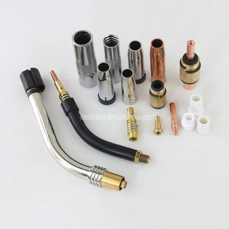 Mig Co2 Weldng Torch Accessories Nozzle/ Contact Tip /diffuser/ Tip ...