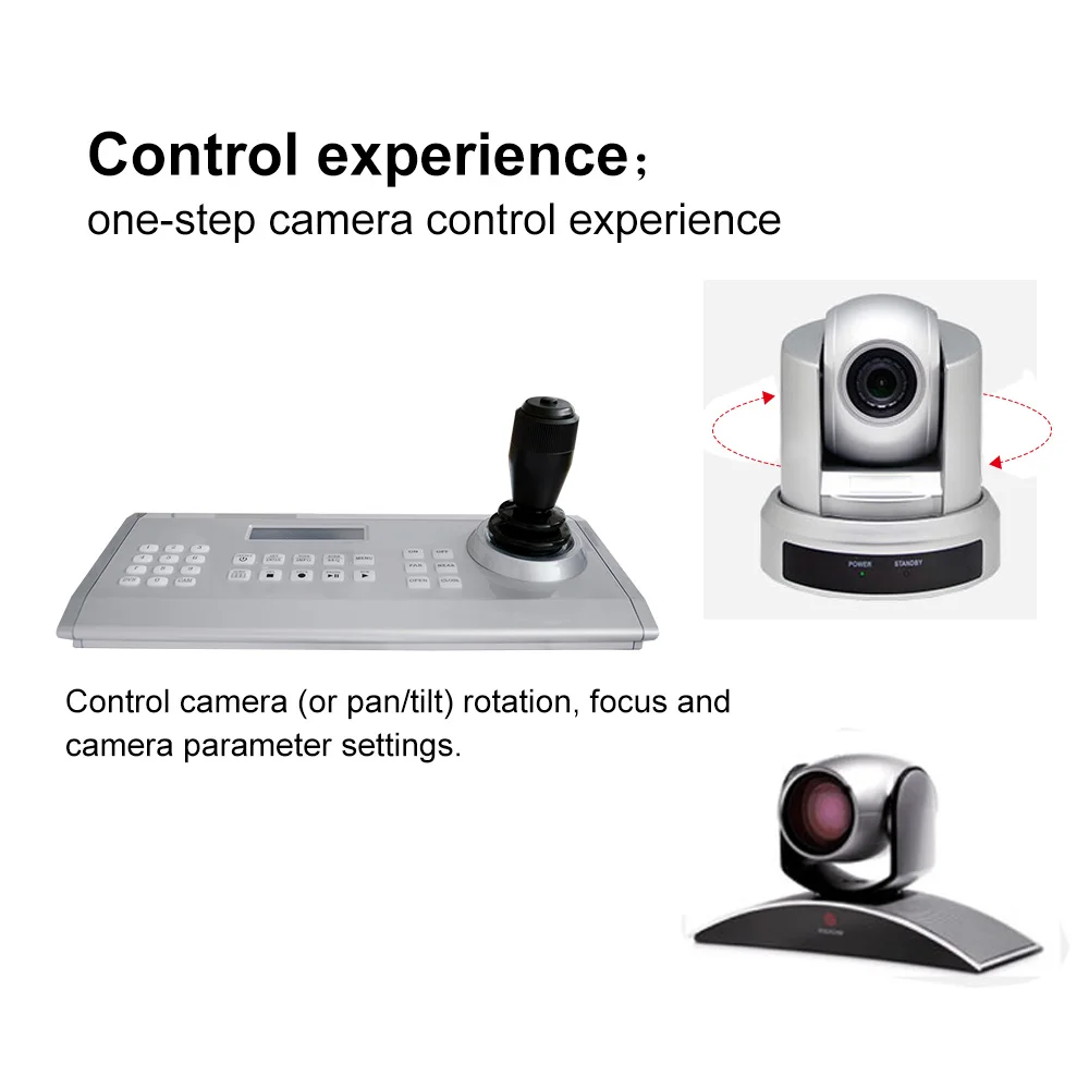 4D USB keyboard controller for speed dome, video conference camera, DVR, NVR, IP Cameras and PC