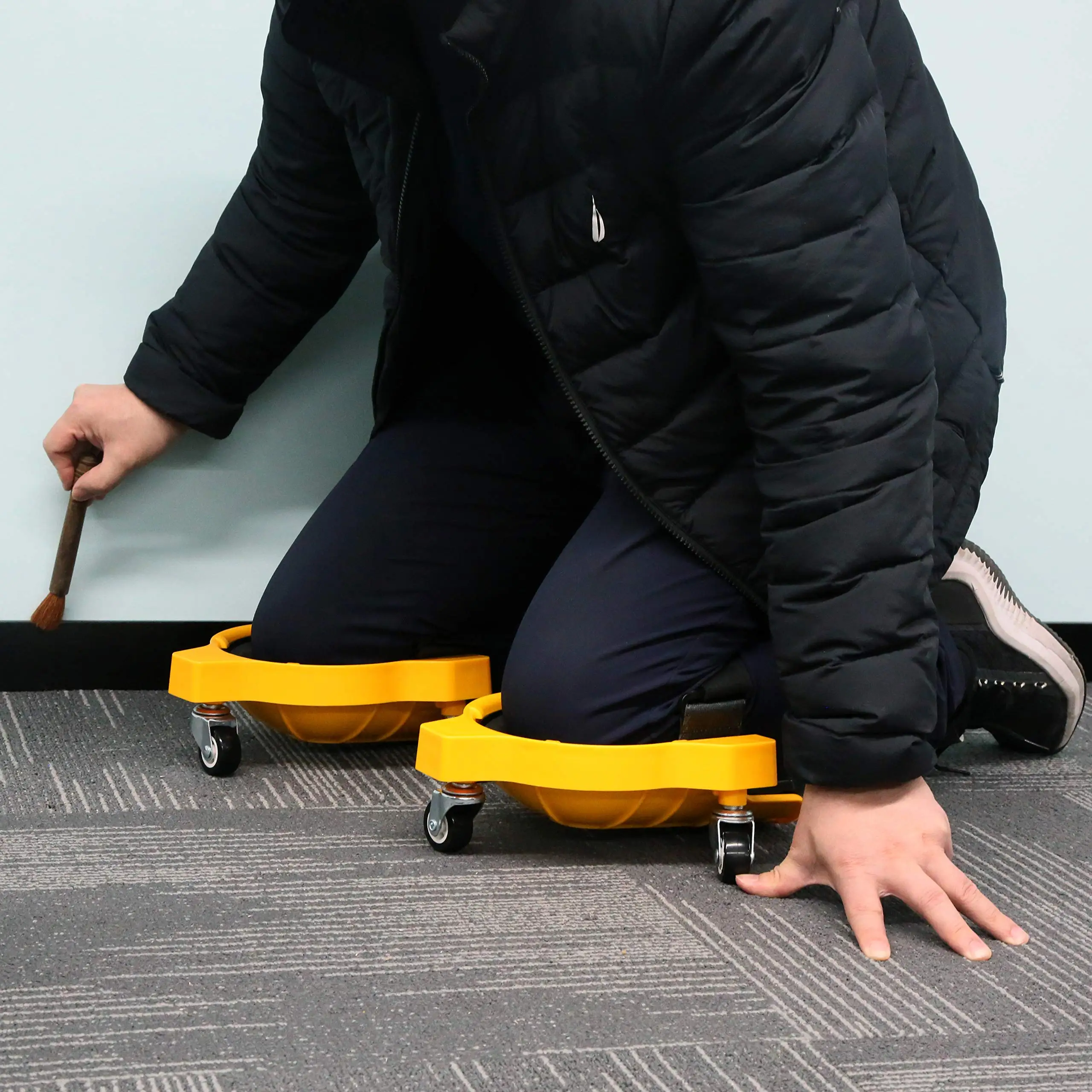 Rolling Knee Creeper Pads,Foam Rolling Knee Creeper With 6 Swivel Castors Multifunctional Kneel