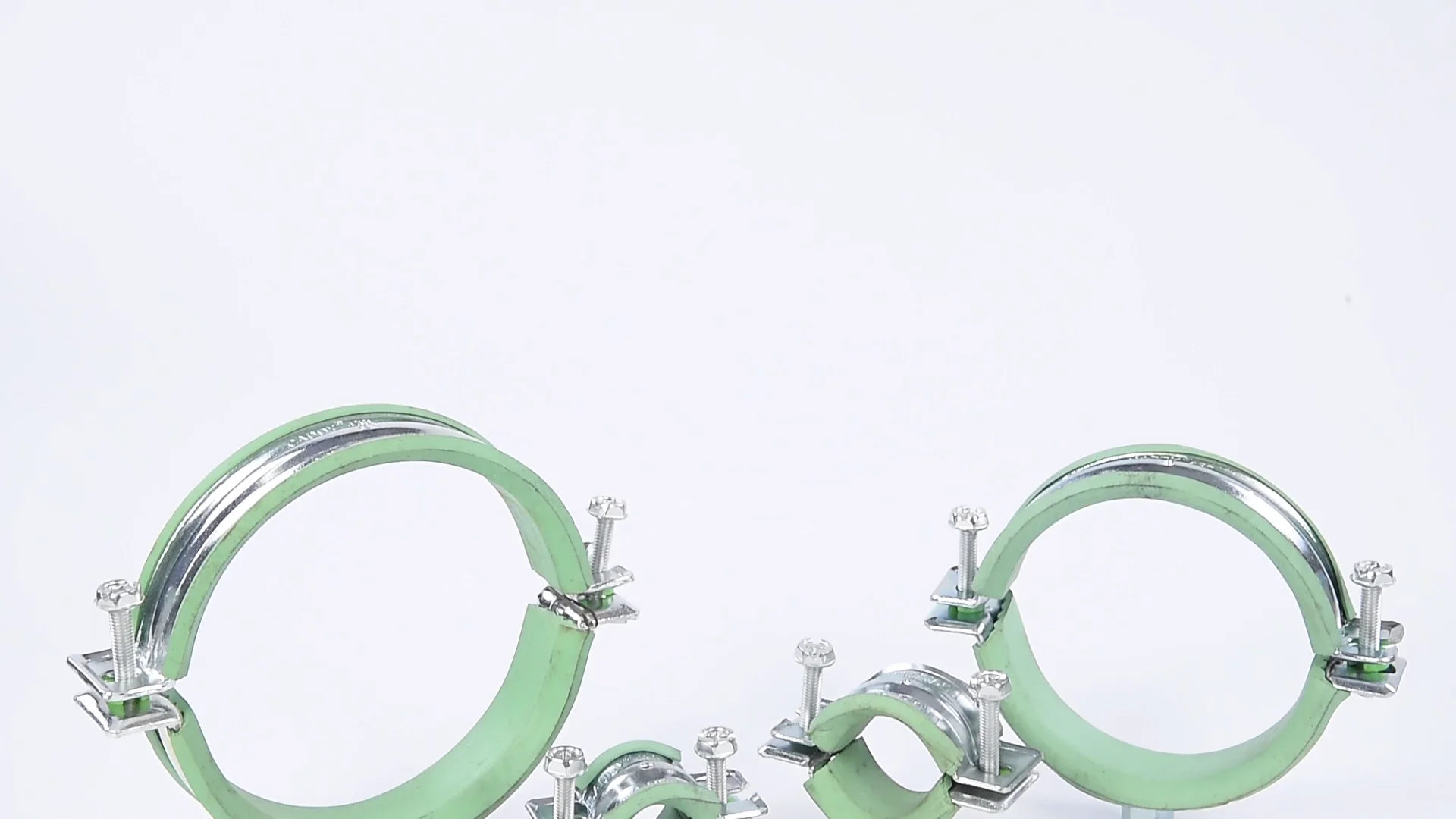 Wholesale Factory Price High Temp Zinc Plated Rubber Green Pipe Clamps