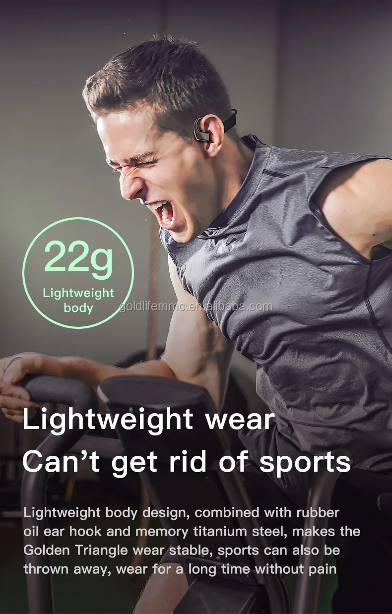 K08 Bone Conduction Earphone Blue Tooth Headset 5.0 Wireless Headphones TWS Sports Earbuds for Smartphones - ANKUX.COM
