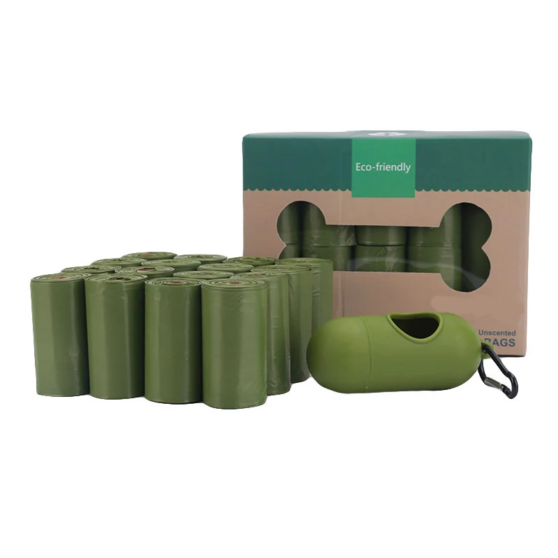 

Wholesale Customized New Biodegradable Dog Poop Bags Pet Waster Bags with Dispenser, Green,black