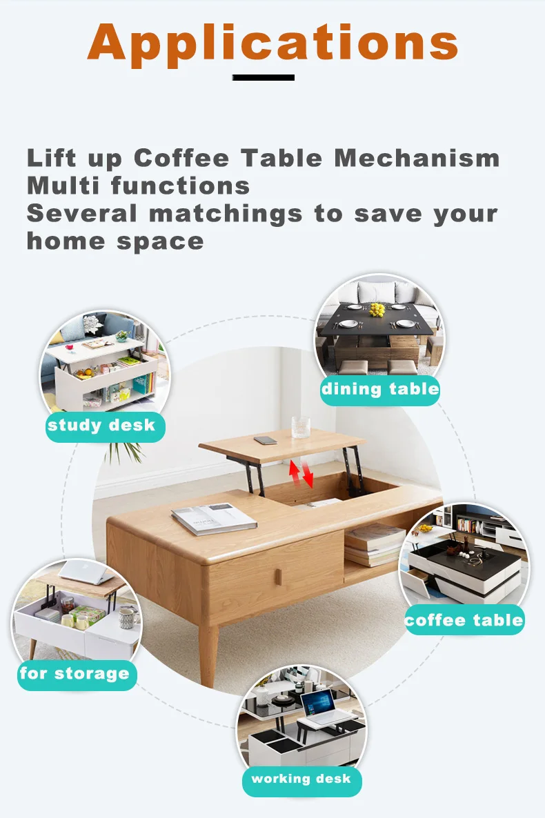 Multifunctional Lift Top Coffee Table Hinge Mechanism For Coffee Table