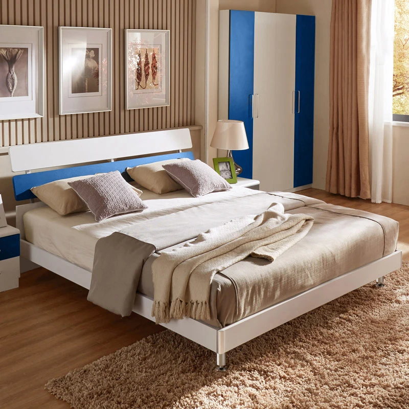 Modern design low MOQ double bed design furniture bedroom bed