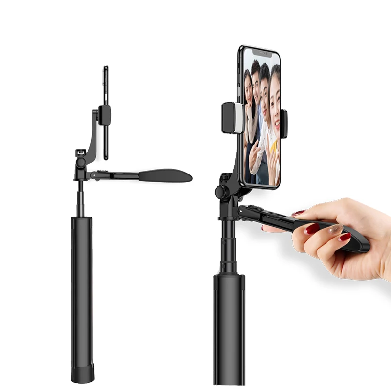 
Reenwee Gimbal Stabilizer Adjustable Selfie Stick With Wireless Remote Shutter Bluetooth Selfie Stick Phone Gimbal 80CM Length 