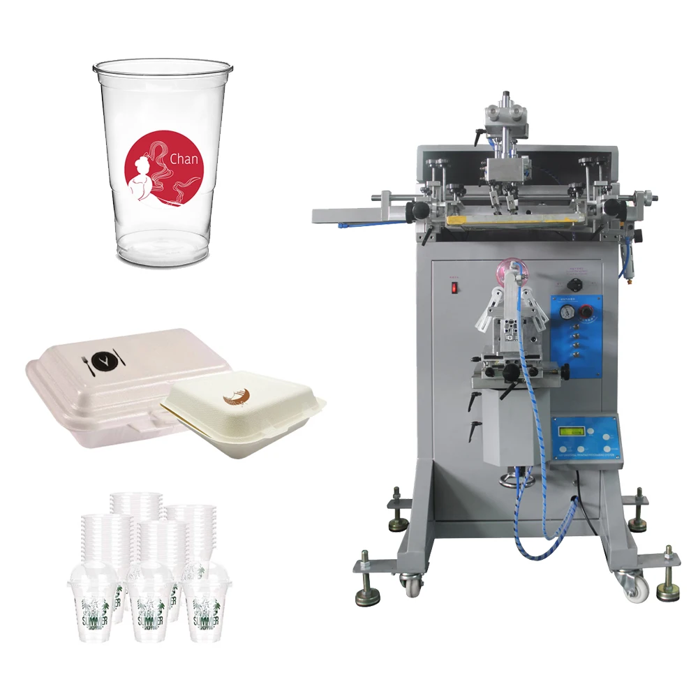 New Semiautomatic Silk Screen Printing Machine For Plastic Bottle And
