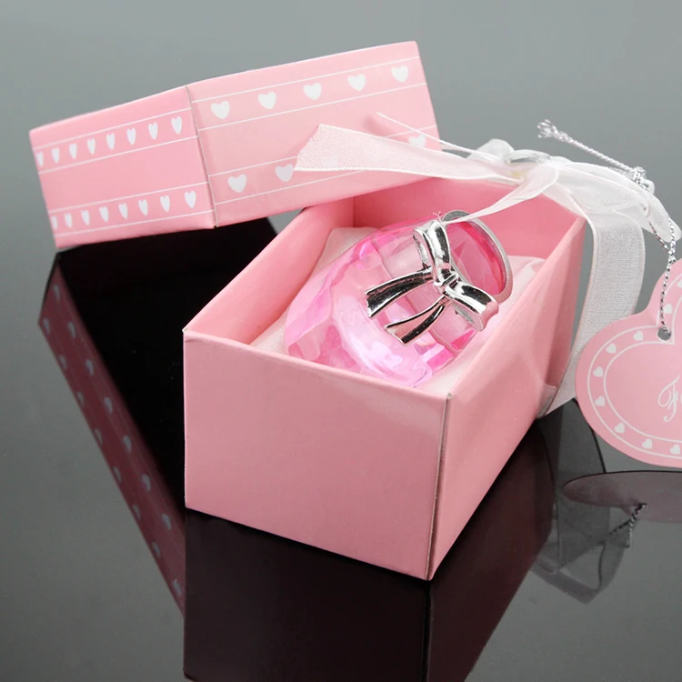 Crystal Baby Mini Shoes Crystal Souvenir Gift For Gilr Crystal Birthday Gift Clear Color And