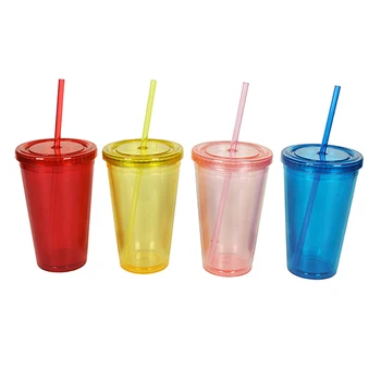 Clear Hard Small Plastic Cup With Straw And Lid For Kids - Buy Kids ...