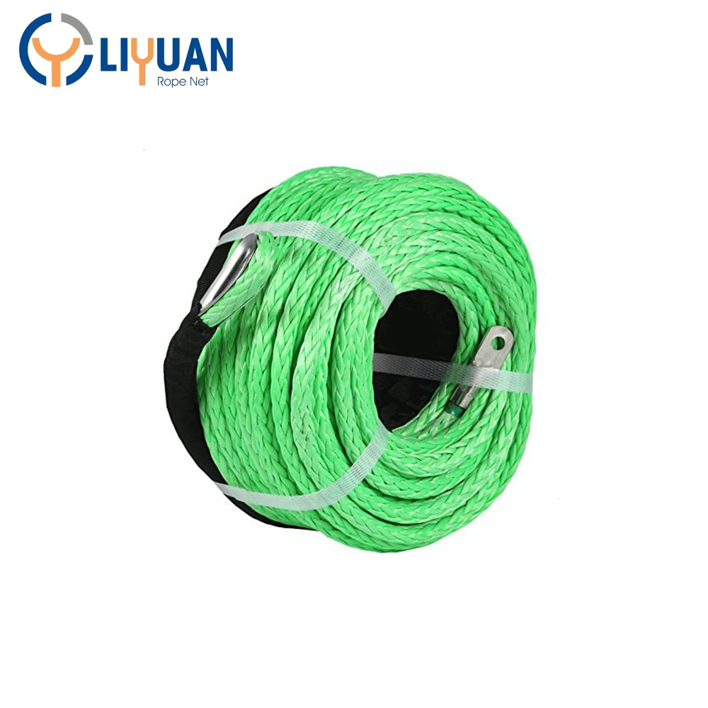 Braided Synthetic Fiber Winch Rope Uhmwpe Rope Winch Extension Rope