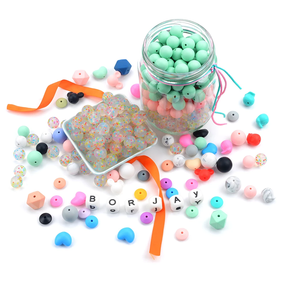 Food Grade Silicone Beads Silicone Letter Beads Silicon Beads For