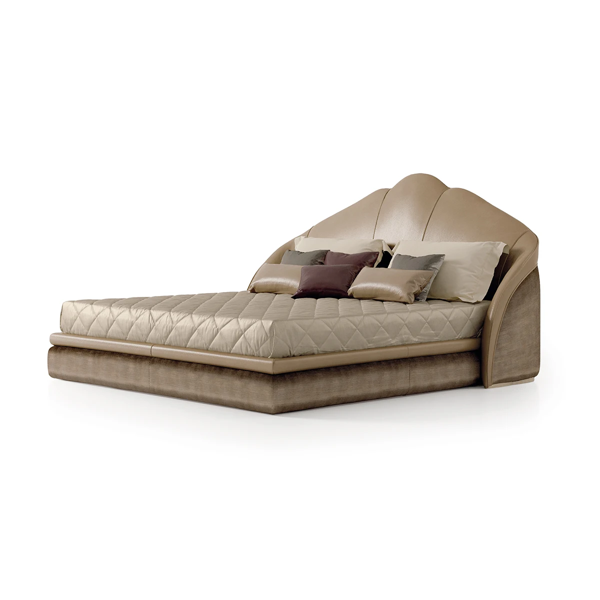 2021 new design European customized light luxury leather velvet woven bed