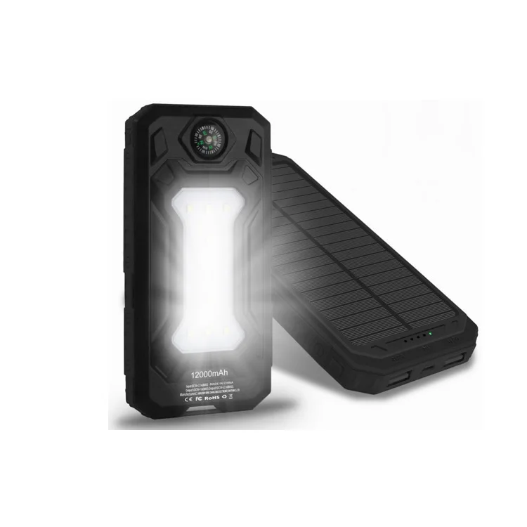 Slim Power Bank 20000mAh Waterproof Outdoor Solar Charger For Hiking Solar Power Bank - ANKUX.COM