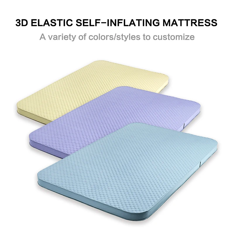 Selfinflating Sleeping Pad Double Camping Mattress 3d Sides Thick Foam