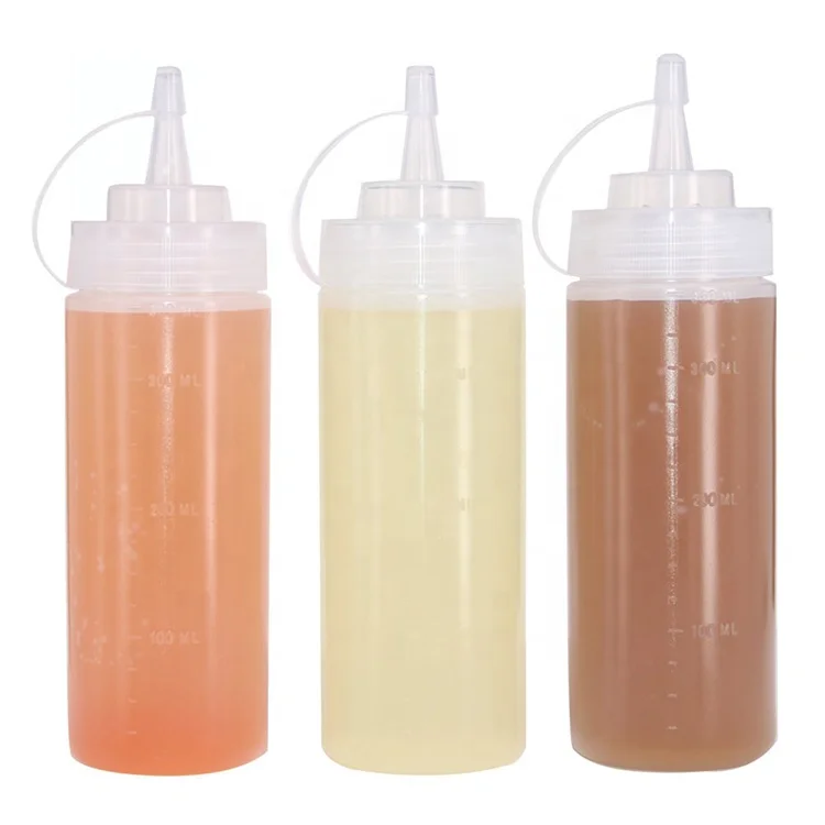 Bpa Free Squeezable Bottles 24oz Plastic Sauce Squeeze Bottle For