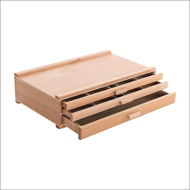 4 Drawer Wood Artist Supply Storage Box Buy Pencil Box,Brush Box,Wood