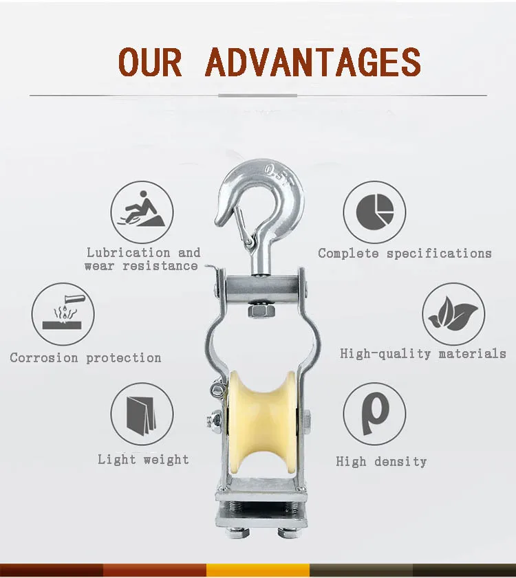 Straight Line Cable Roller Hanging Hook Wire Exterior Electric Cable