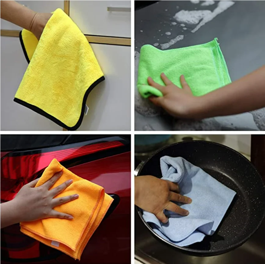 Edgeless Detailing Microfiber Car Sewing Towel Cleaning Wash Towels For