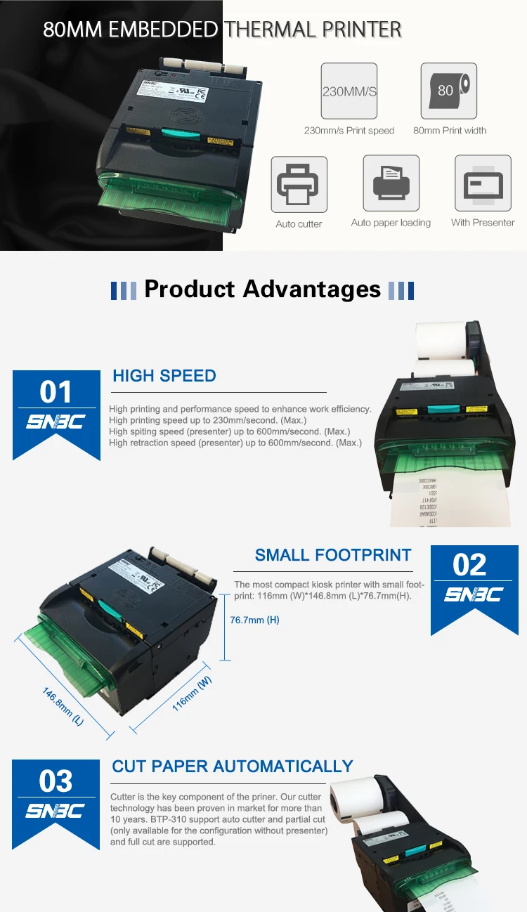 Factory Price High Performance A6 Kiosk Thermal Printer Module Kiosk With A4 Printer