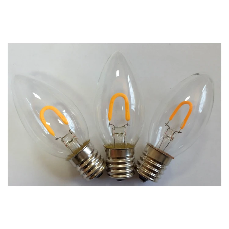 New Model Customized LED Multi Color Bulb Christmas E17 C9 LED Filament Bulb
