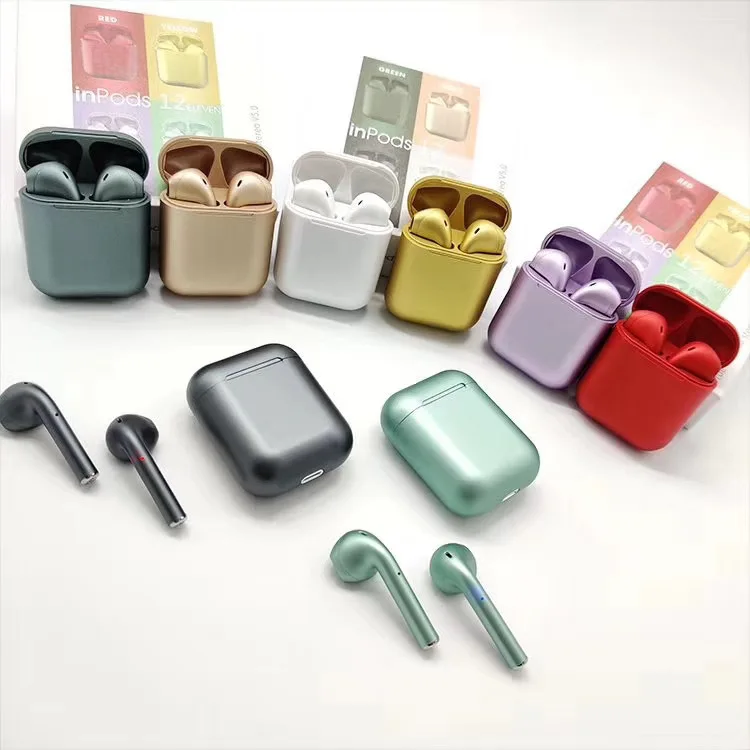 Free sample inpods i12 charging box Hot seller Tws Wireless Earphone Headphones BT 5.0 TWS Ear Phone For Mobile
