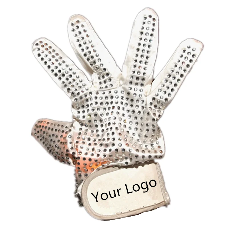Halloween LED Flash Light Gloves Michael Jackson White Crystal