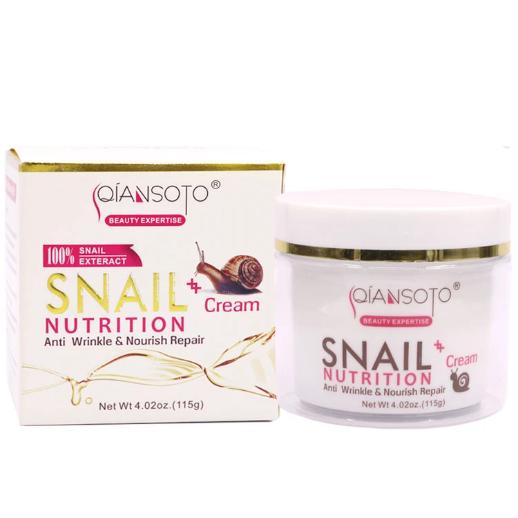 Qiansoto beauty expertise 100% snail exteract nutrition anti wrinkle repair cream