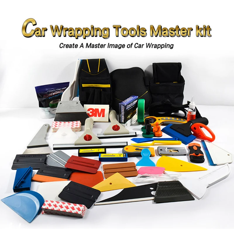 Carwrap Scraper Craft Vinyl Application Tool Set Felt Squeegee Vinyl