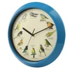 whole sale round design hourly bird musical sound plastic wall clock