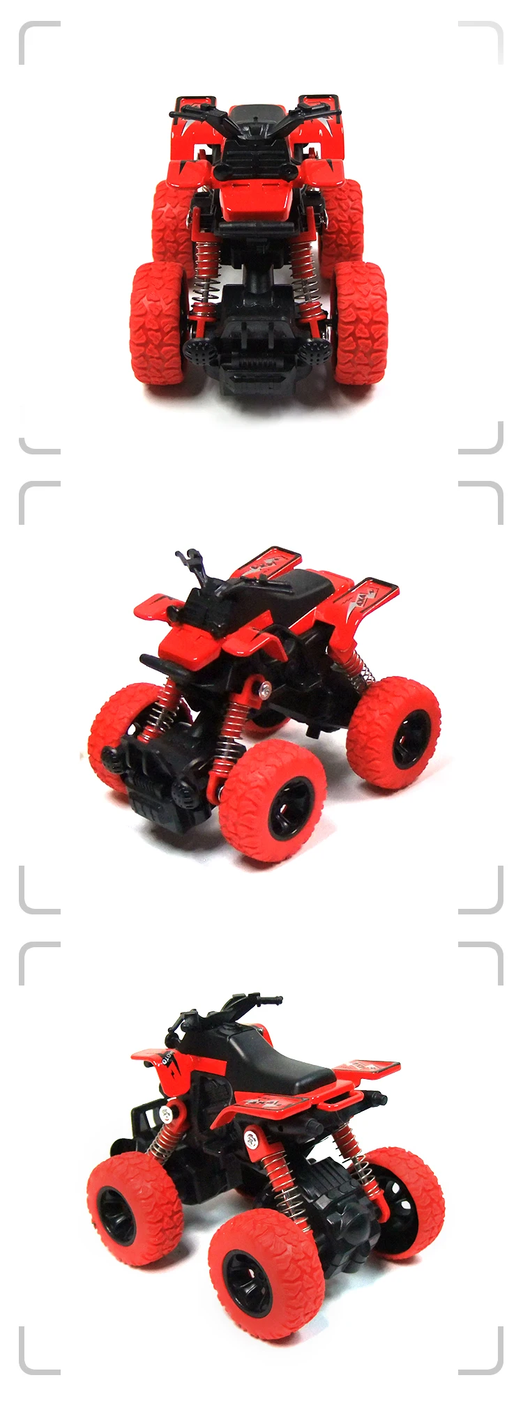 Good quality low price four-wheel drive diecast toy motorcycle for kids