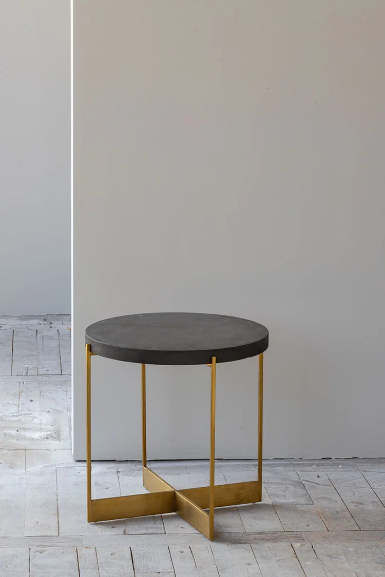 Nordic Country Style Living Room Round Cement Concrete Stainless Steel Small Coffee Gold End Table Buy End Table Gold End Tables Stainless Steel End Table Product On Alibaba Com