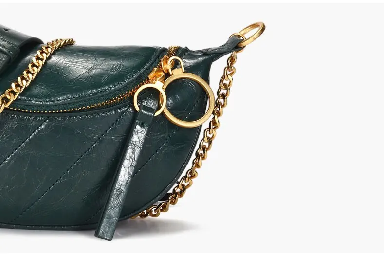 gl1483 时尚奢华女装真皮腰包定制 logo fanny pack 女士