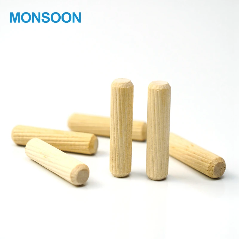 High Quality Round Wood Dowel Household Furniture Hardware Wooden Dowel
