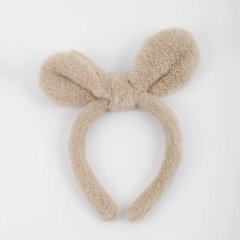 Cute Rabbit Ears Hair Hoop Female Plush Head Hoop Hair Lead Decoration ...