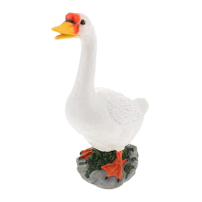 Resin Goose Duck Goose Garden Statue Lawn Ornament Sculpture Figurine