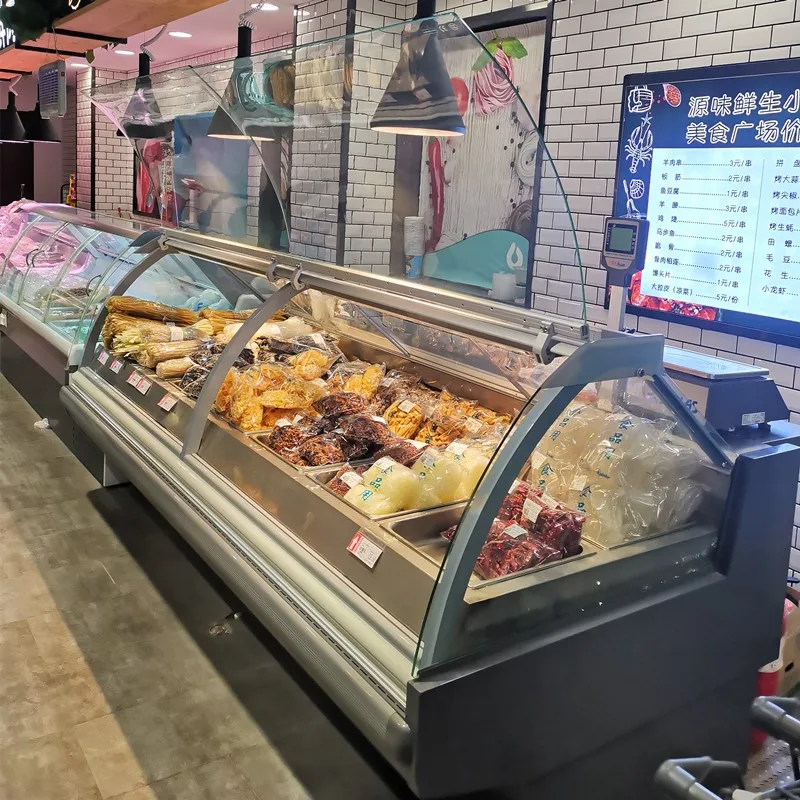 Supermarket Meat Deli Display Showcase Fridge For Fresh Meat Deli Case