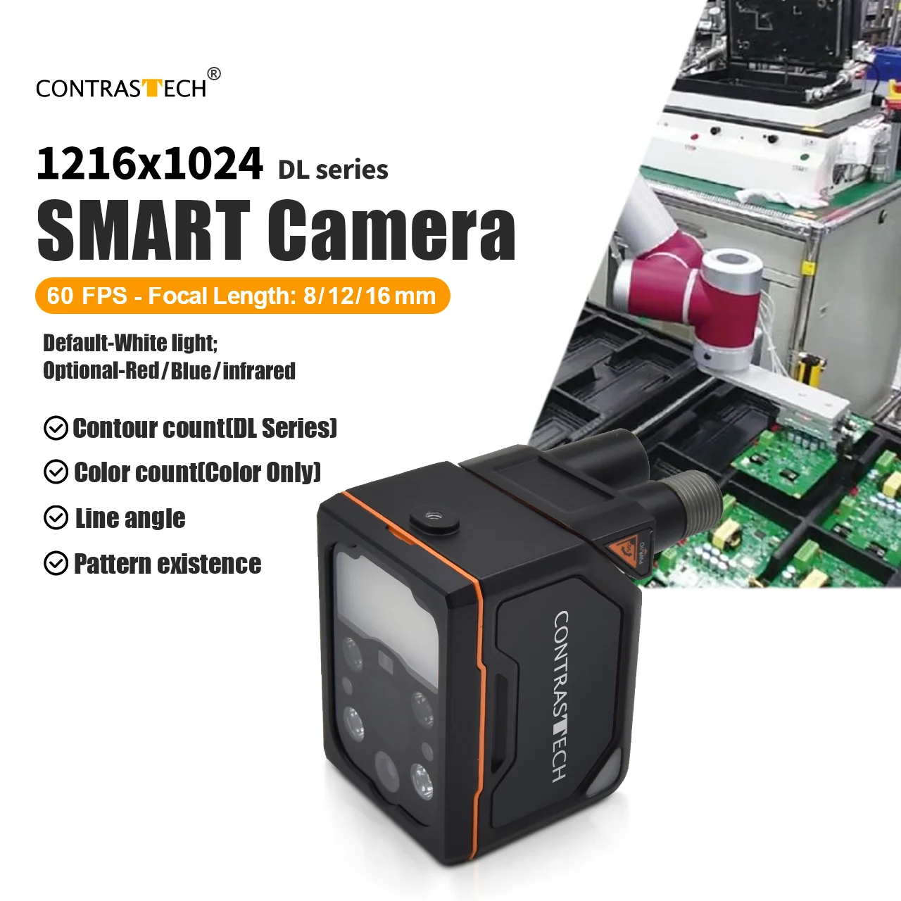 OCR Camera System AI Deep Learning RJ45 1216*1024 60fps