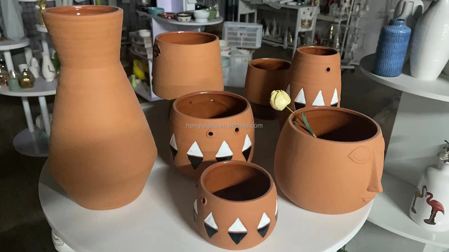 High Temperature Terracotta Watering Can Terracotta Watering Pot For