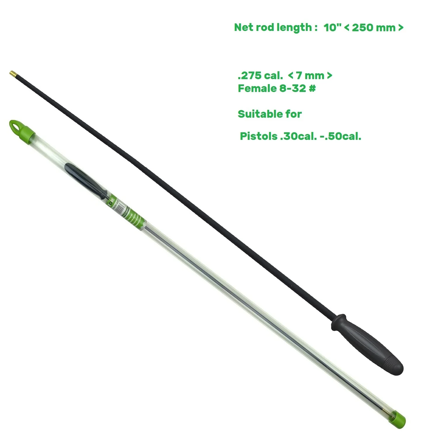 One Pc Long Gun Cleaning Rod Bearing In Handle Carbon Fiber Transparent