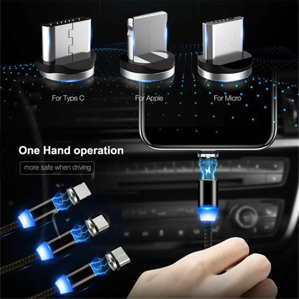 3 IN 1 Magnetic Adapte Type-C Micro USB IOS Charging Cable For Samsung iphone - ANKUX.COM