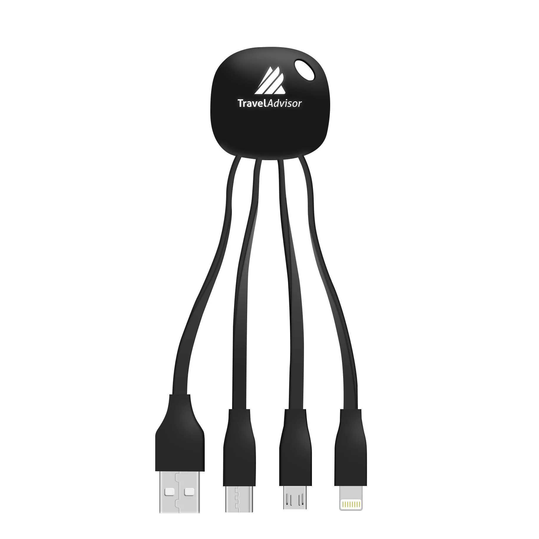 MIABOO 4 in 1 Charging Cable with Light Up Logo, USB Charging cable for All Smartphone, Led Charging Cable with 4 connectors - ANKUX.COM