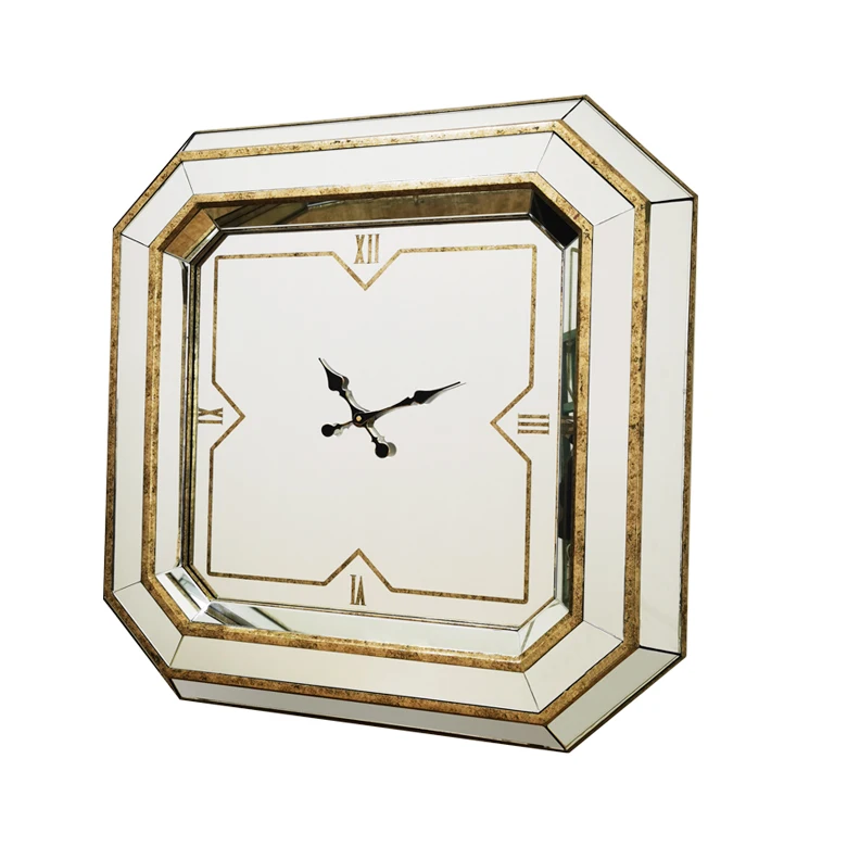 Luxury Mirror Large Wall Clock Square Clock For Wall Art Spot Sell Well